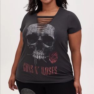 Guns N’ Roses black wash slashed tee